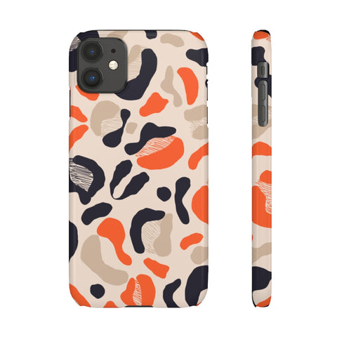 Orange Cheetah Snap Phone Case
