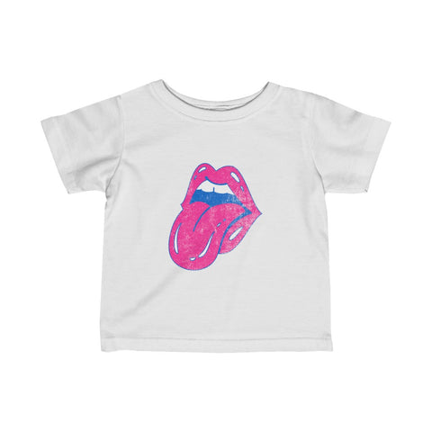 Infant - Pink Lips Tongue Out Tee