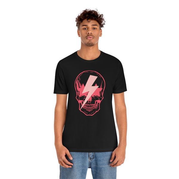 Pink Bolt Skull Unisex Tee