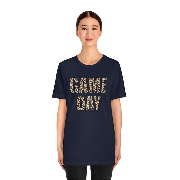 Game Day Leopard Print Unisex Short Sleeve Tee