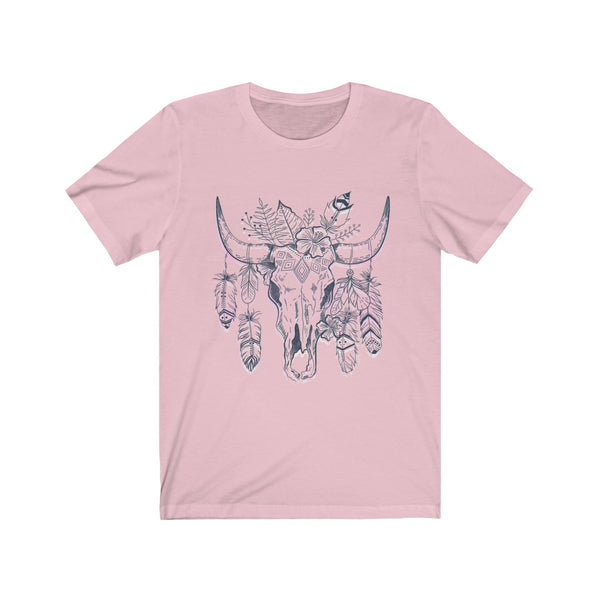 Bull Skull Tie Dye Outline Unisex Tee