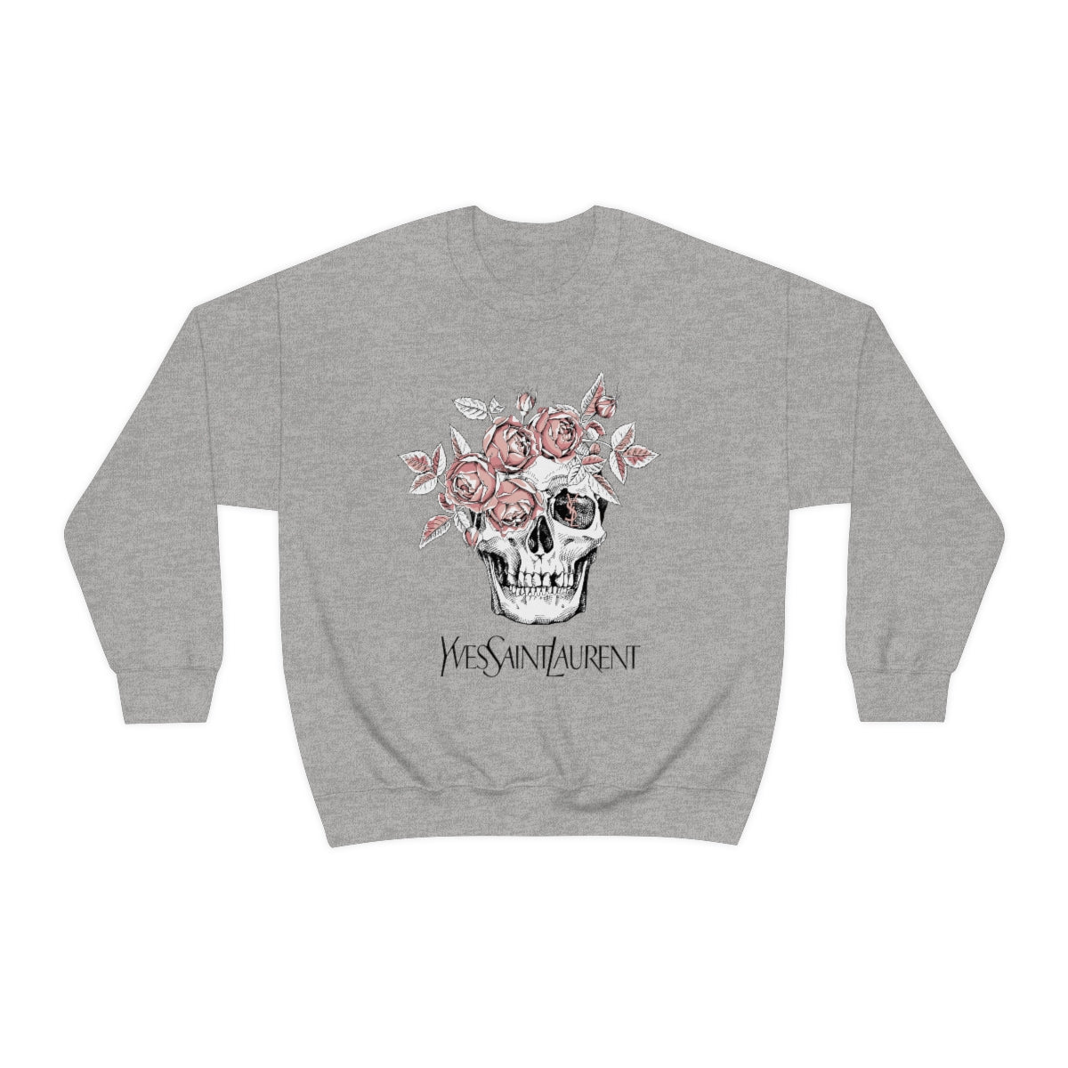 Skull Pink Roses Unisex Sweatshirt