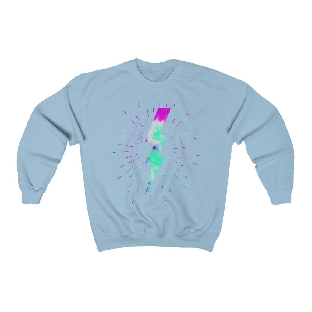 Tie Dye Lightning Bolt ASM Unisex Crewneck Sweatshirt