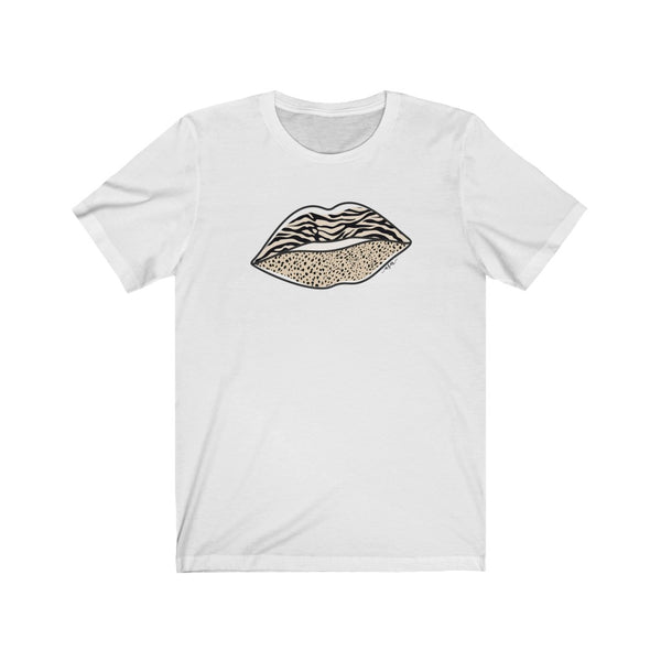 Zebra Leopard Lips Unisex Tee