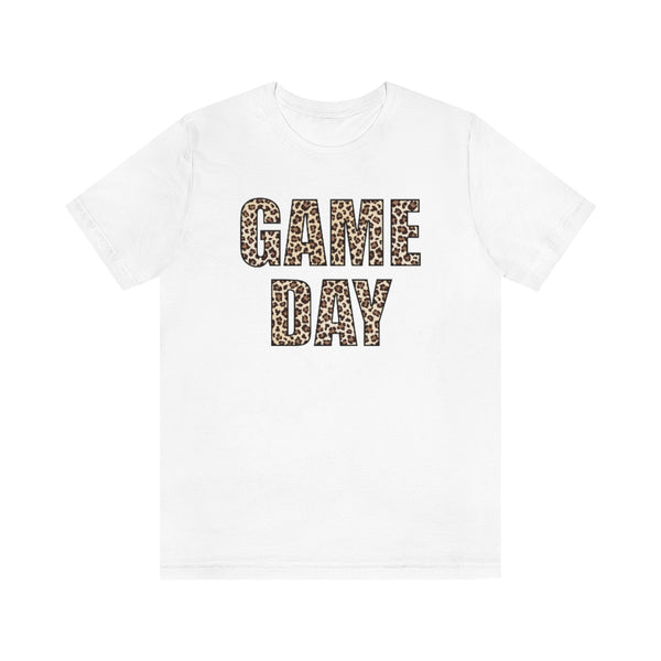 Game Day Leopard Print Unisex Short Sleeve Tee