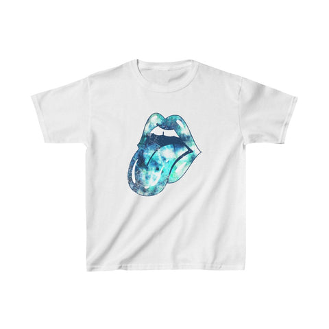 Youth - Blue Lips Tie Dye Tongue Kids Tee