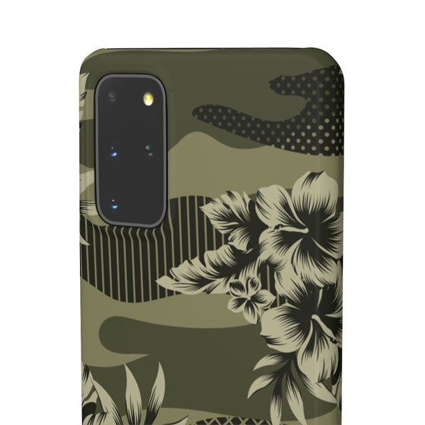 Camo Floral Print Snap Phone Case