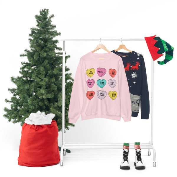 Candy Conversation Hearts Unisex Sweatshirt