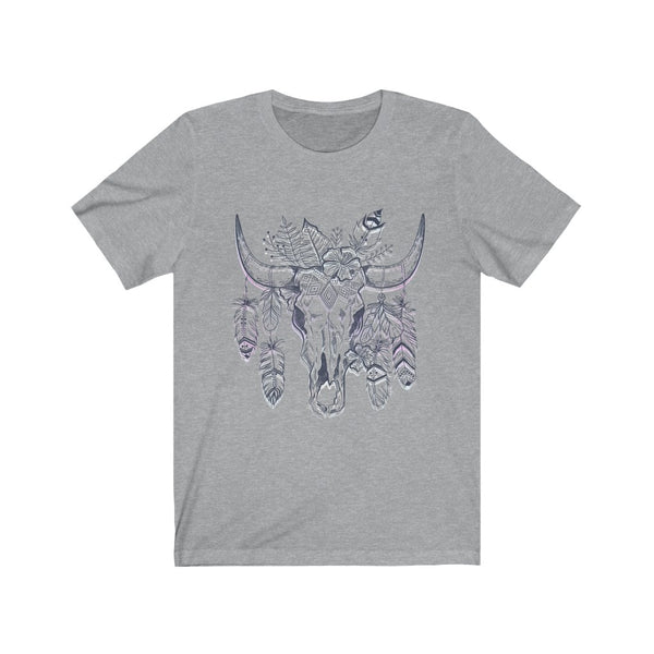 Bull Skull Tie Dye Outline Unisex Tee