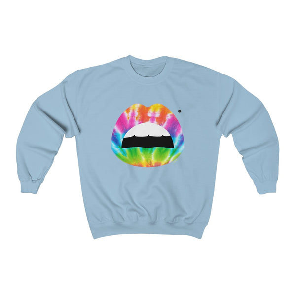 Tie Dye Mouth Beauty Mark Unisex Crewneck Sweatshirt