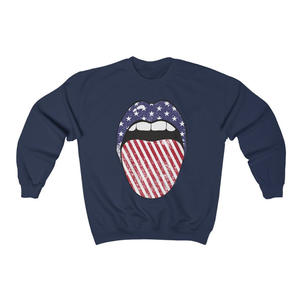 Stars + Stripes Tongue Out Unisex Sweatshirt