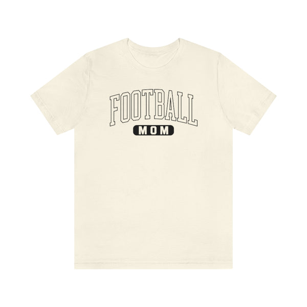 Football Mom Outlined Unisex Short Sleeve Tee