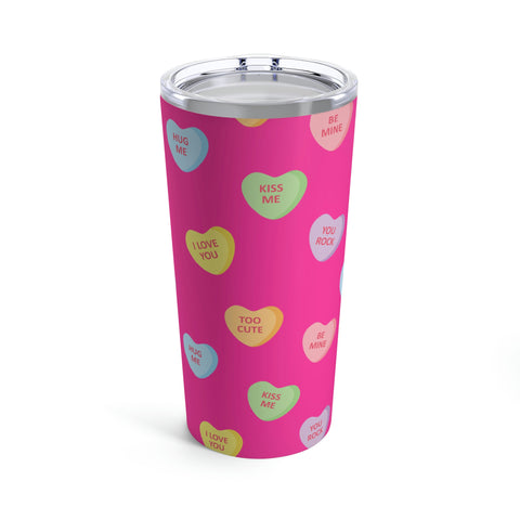 Candy Hearts Valentine Tumbler 20oz