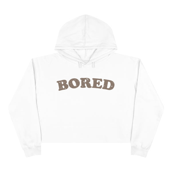 Bored Distressed Cropped Hoodie