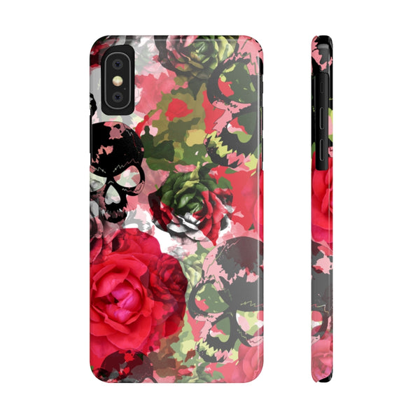Skulls Camo & Roses Snap Phone Case