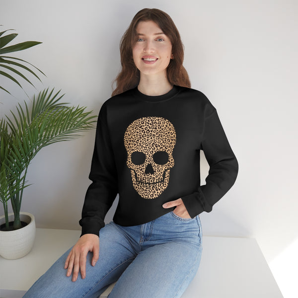 Skull Head Leopard Unisex Sweatshirt