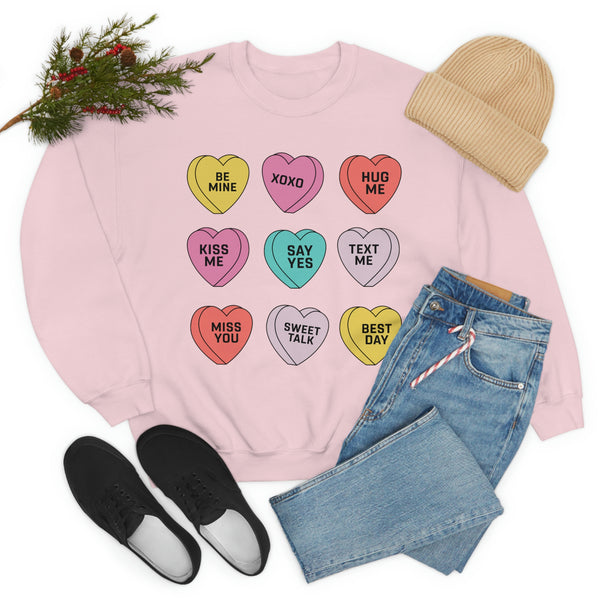 Candy Conversation Hearts Unisex Sweatshirt