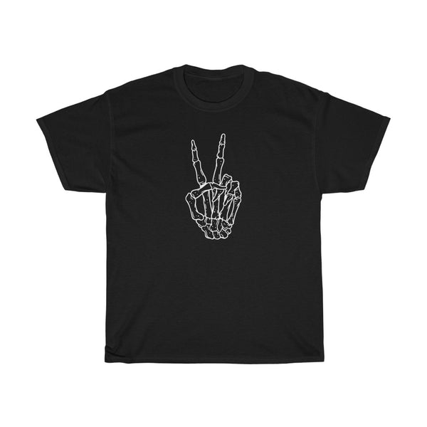 Peace Sign Skeleton Hand Unisex Tee (Matching)