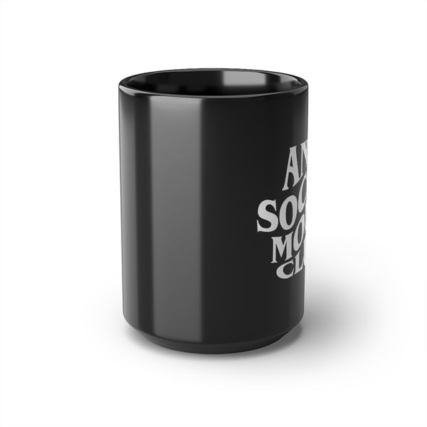 Anti Social Moms Club Black Mug, 15oz