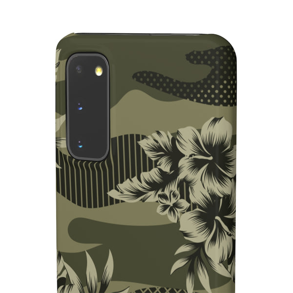 Camo Floral Print Snap Phone Case