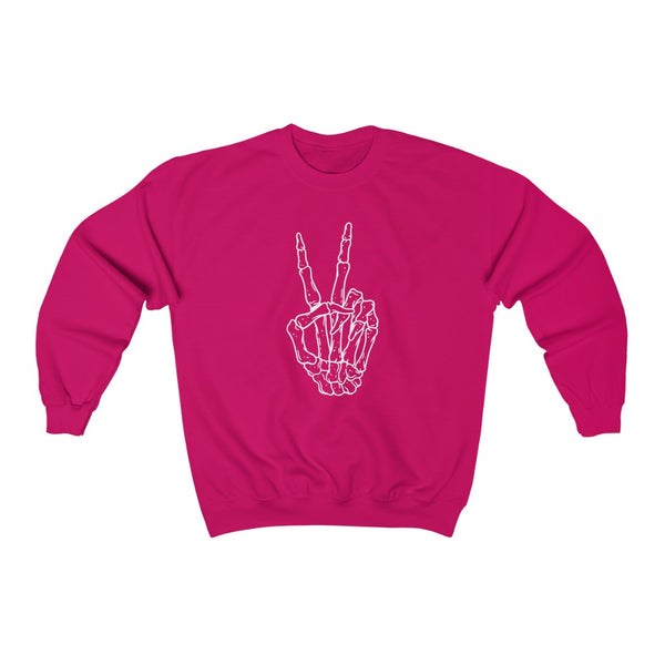Peace Sign Skeleton Hand Unisex Sweatshirt
