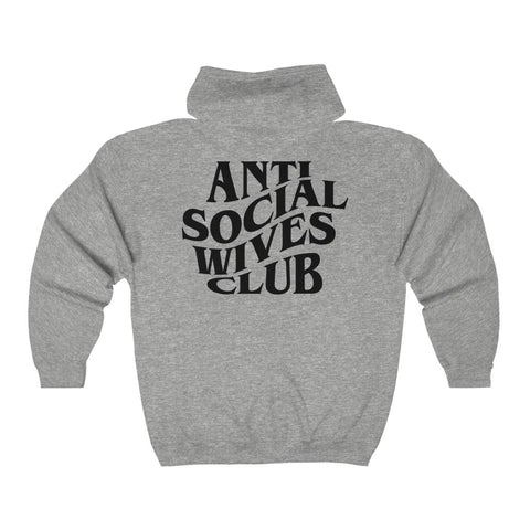 Anti Social Wives Club Zip Up Hoodie