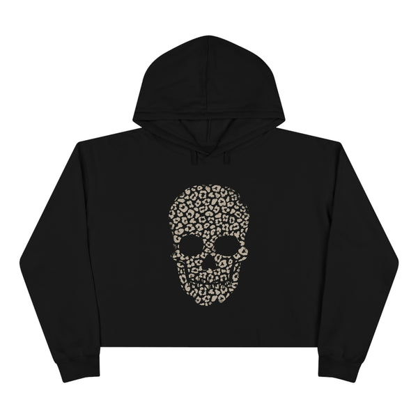 Vintage Skull Cropped Hoodie