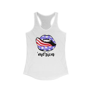 Merica Flag Stars Stripes Racerback Tank