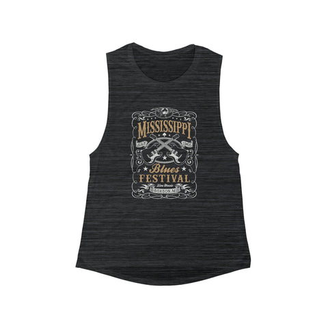 Mississippi Blues Festival Women's Flowy Scoop Muscle Tank