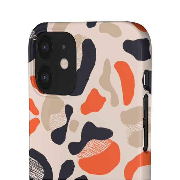 Orange Cheetah Snap Phone Case
