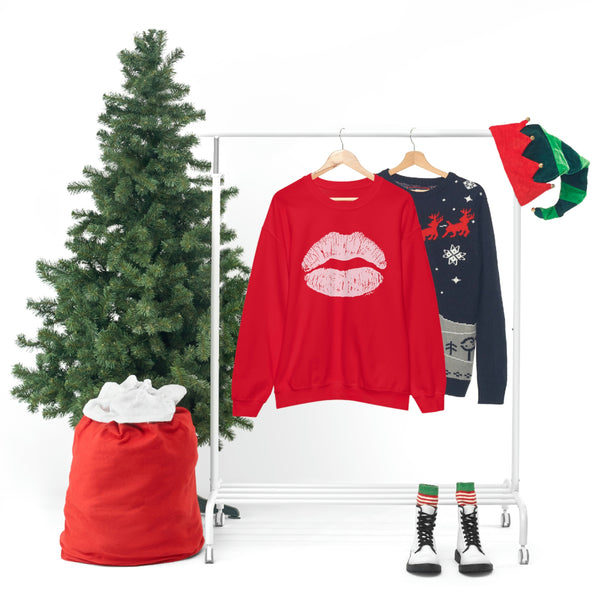 Pink Kiss Lips Unisex Crewneck Sweatshirt