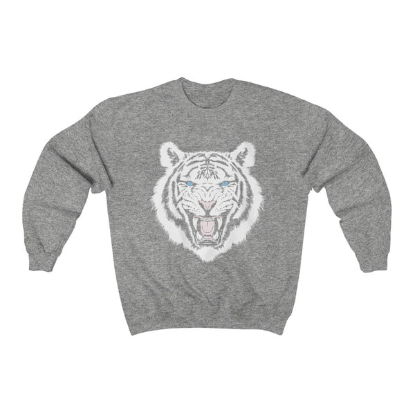 White Tiger Trendy Unisex Sweatshirt