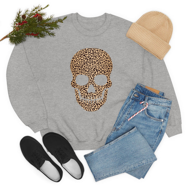 Skull Head Leopard Unisex Sweatshirt