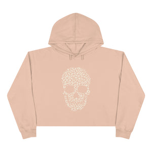 Vintage Skull Cropped Hoodie
