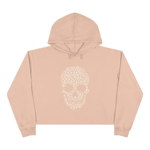 Vintage Skull Cropped Hoodie