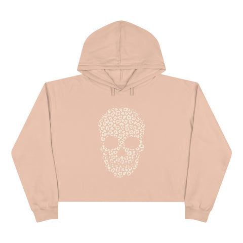 Vintage Skull Cropped Hoodie