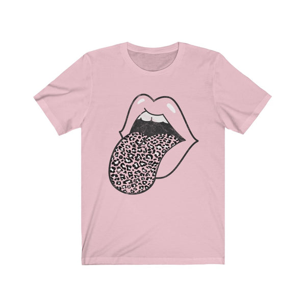 Leopard Tongue Out Distressed Unisex Tee