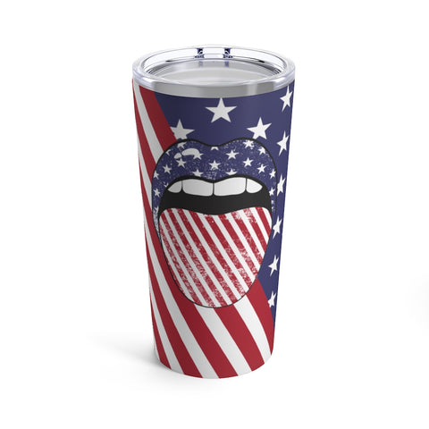 Stars + Stripes Tongue Out Tumbler 20oz