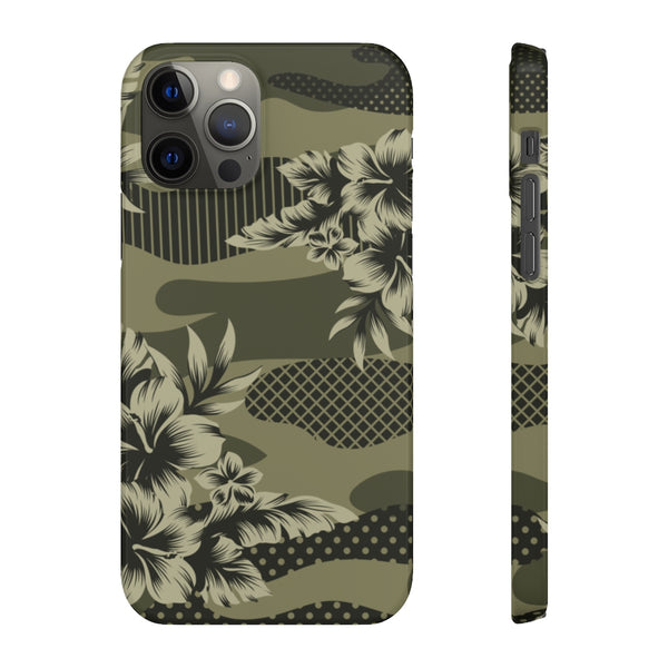 Camo Floral Print Snap Phone Case