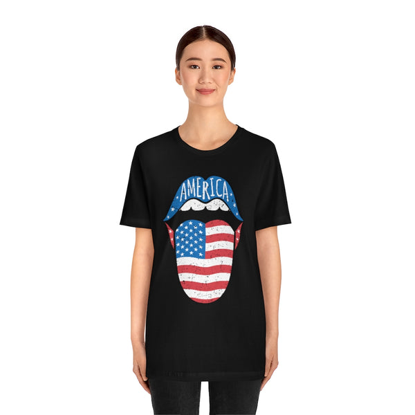 America Tongue Out Unisex Tee