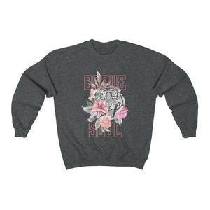 Brave Soul Tiger Floral Unisex Sweatshirt